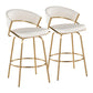 Jie - Glam Fixed Height Counter Stool (Set of 2) - Furniture Home Direct