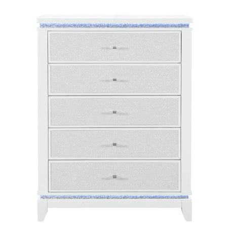Adalid - Chest With LED Lighting - White - Furniture Home Direct