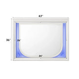 Tarian - Mirror With LED - White - Furniture Home Direct