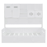 Daybed With All-In-One Cabinet And Shelf - Furniture Home Direct