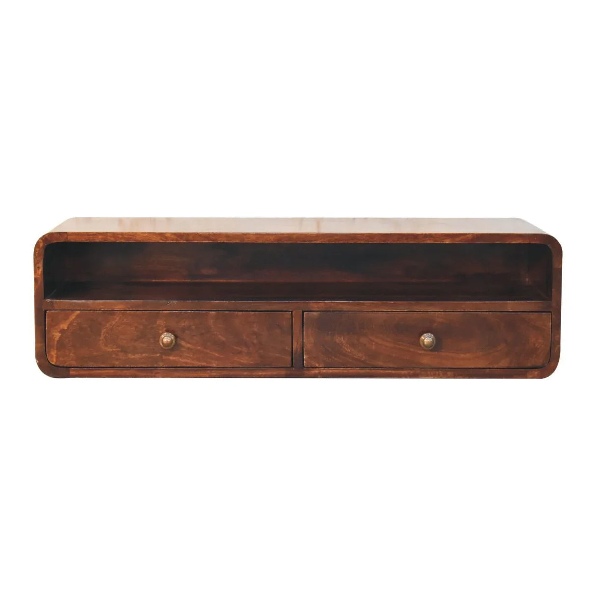 Floating Open Console - Walnut - Furniture Home Direct