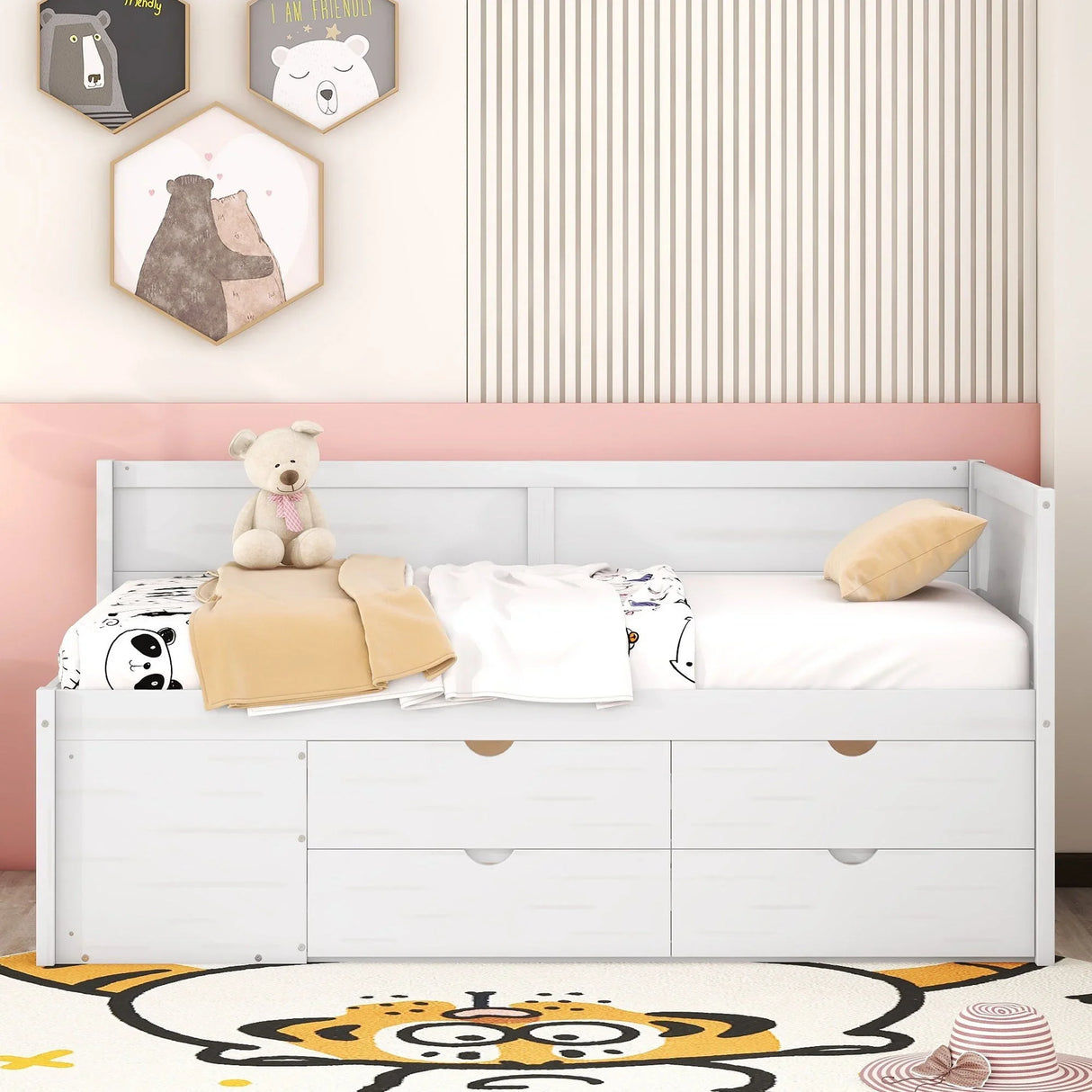 Daybed With Drawers And Shelves - Furniture Home Direct