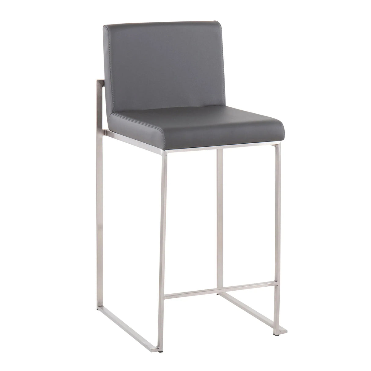 Fuji - Contemporary High Back Counter Stool, Functional Design - Furniture Home Direct