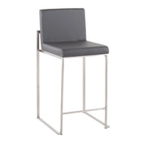 Fuji - Contemporary High Back Counter Stool, Functional Design - Furniture Home Direct