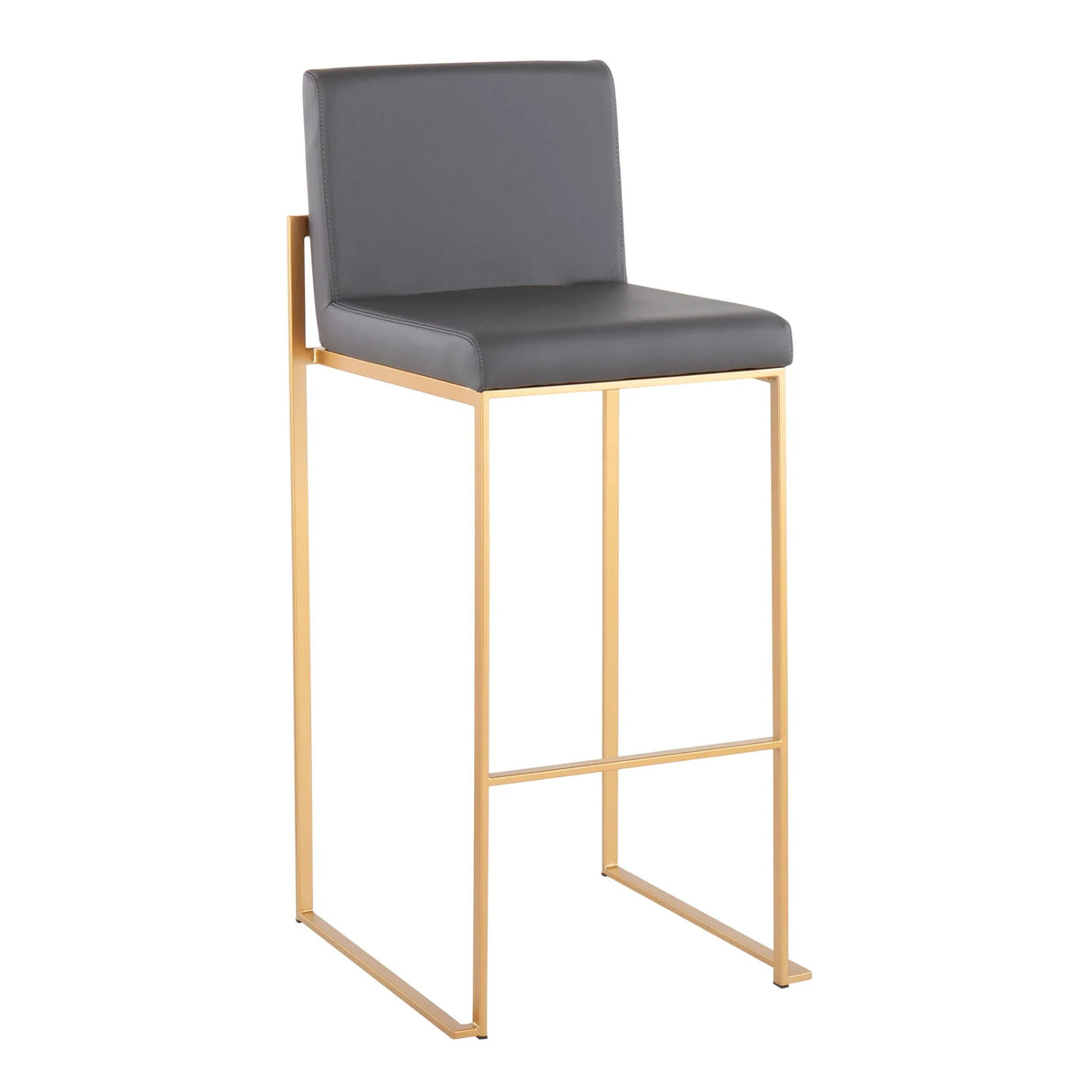 Fuji - Contemporary Design High Back Barstool (Set of 2) - Furniture Home Direct