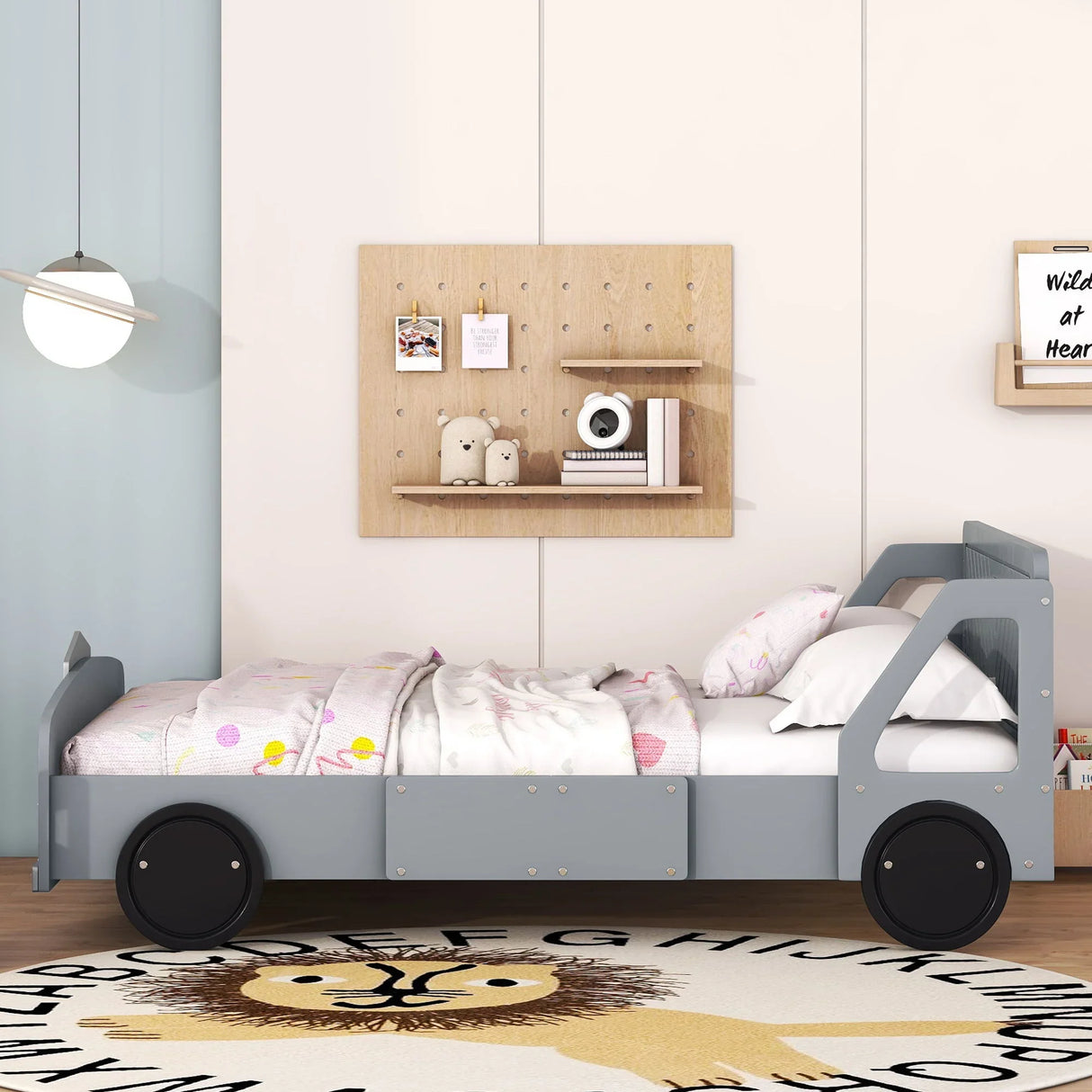 Car Shaped Platform Bed With Wheels - Furniture Home Direct