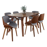 Folia Fabrizzi - 7 Piece Mid Century Modern Dining Set - Furniture Home Direct
