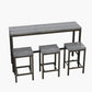 Modern Design Long Dining Table Set With 3 Stools - Furniture Home Direct