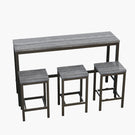 Modern Design Long Dining Table Set With 3 Stools - Furniture Home Direct