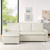 Convertible L Shaped Sleeper Sofa Bed With Reversible Chaise And Storage - Furniture Home Direct