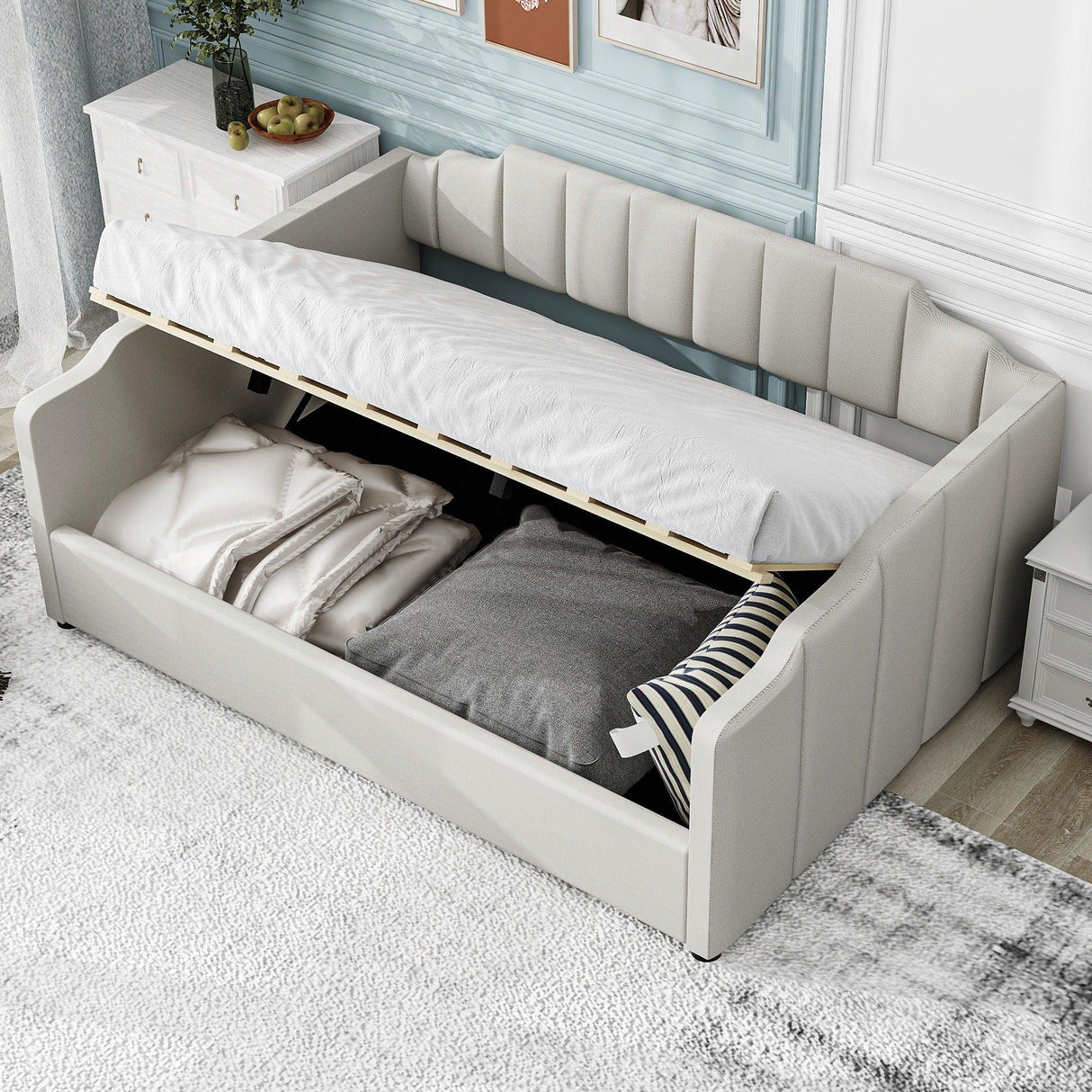 Modern Upholstered Daybed With Underneath Storage - Furniture Home Direct