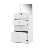 Vanity Desk With Mirror Small Compact Modern Style White - Furniture Home Direct