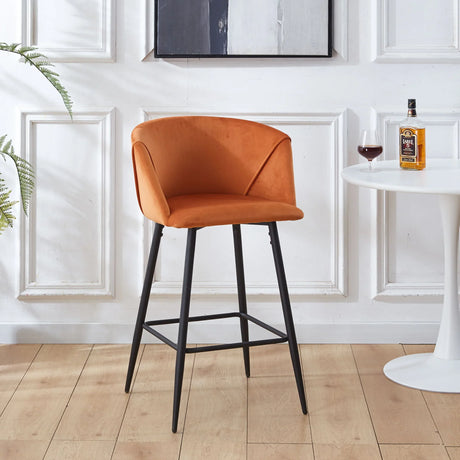 Counter Height Bar Stool Metal Legs (Set of 2) - Furniture Home Direct