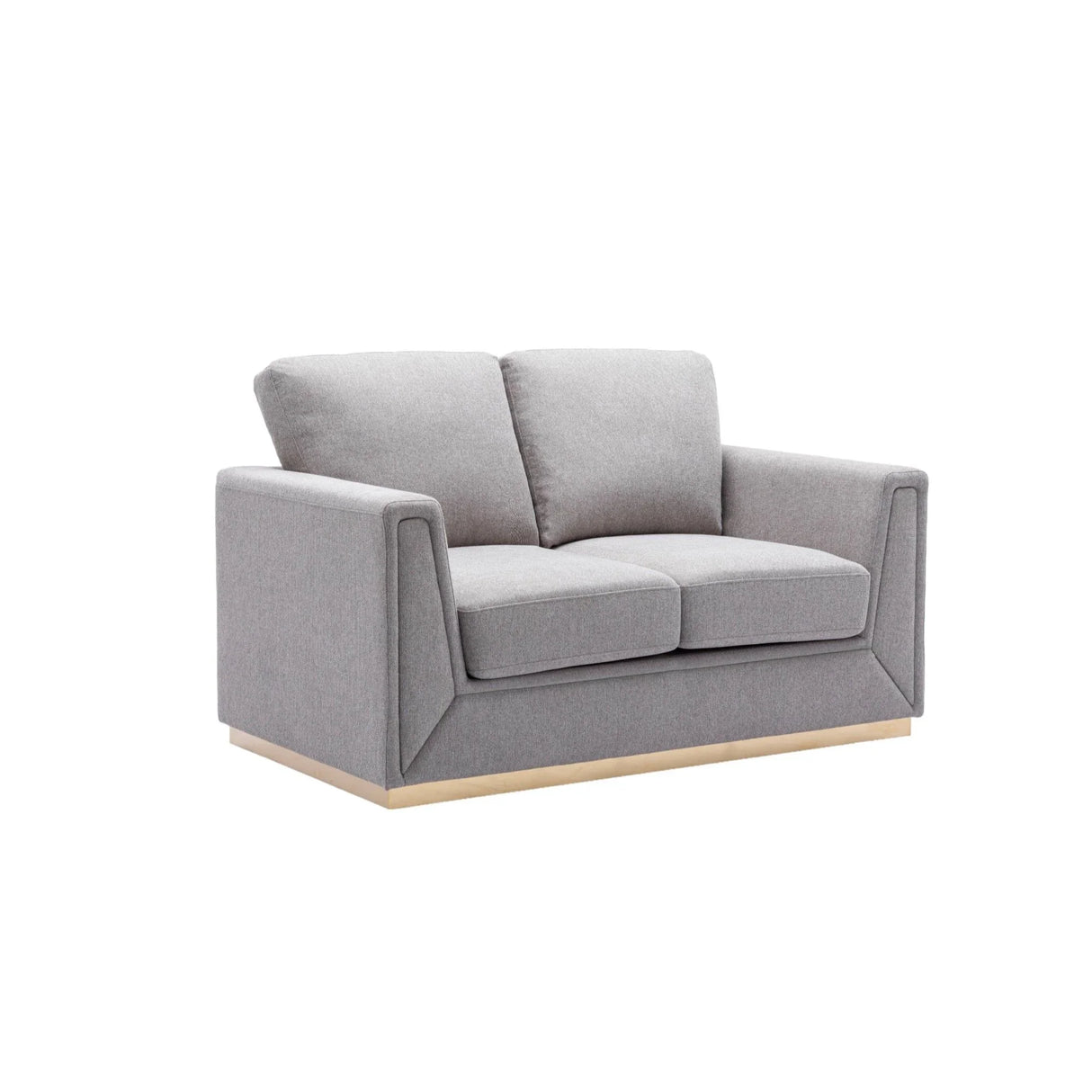 Valin - Linen Loveseat For Living Room - Gray - Furniture Home Direct