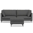 Ava - Mid Century Sofa With Ottoman Set - Furniture Home Direct