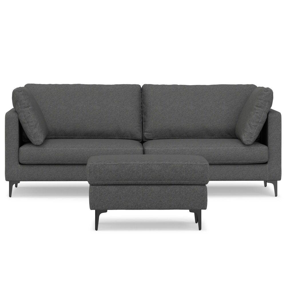 Ava - Mid Century Sofa With Ottoman Set - Furniture Home Direct