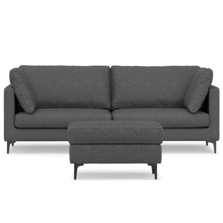 Ava - Mid Century Sofa With Ottoman Set - Furniture Home Direct