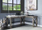 Talmar - Marble Top & Rustic Writing Desk With Lift Top - Oak - Furniture Home Direct