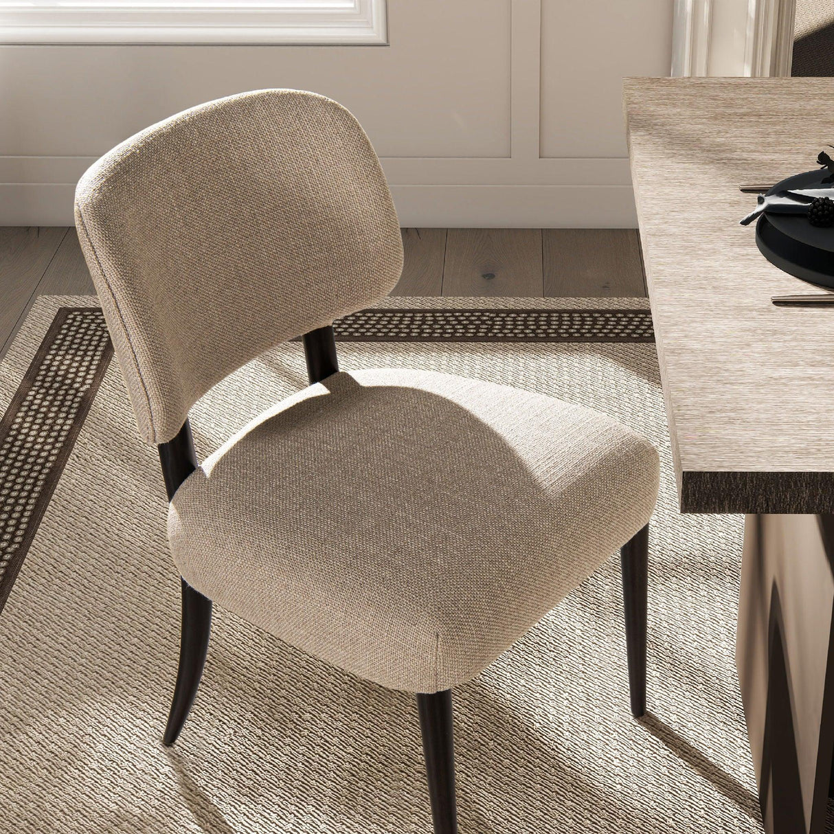 Harriet - Split Back Upholstered Dining Side Chair (Set of 2) - Merino Gray - Furniture Home Direct