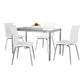 Fuji Mason - Upholstered Swivel Contemporary Dining Set Dining Set, Glass, 5 Piece - Furniture Home Direct