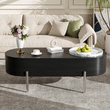 Lift Top Coffee Table With 360 Degree Marble Patterned Rotating Tray - Furniture Home Direct