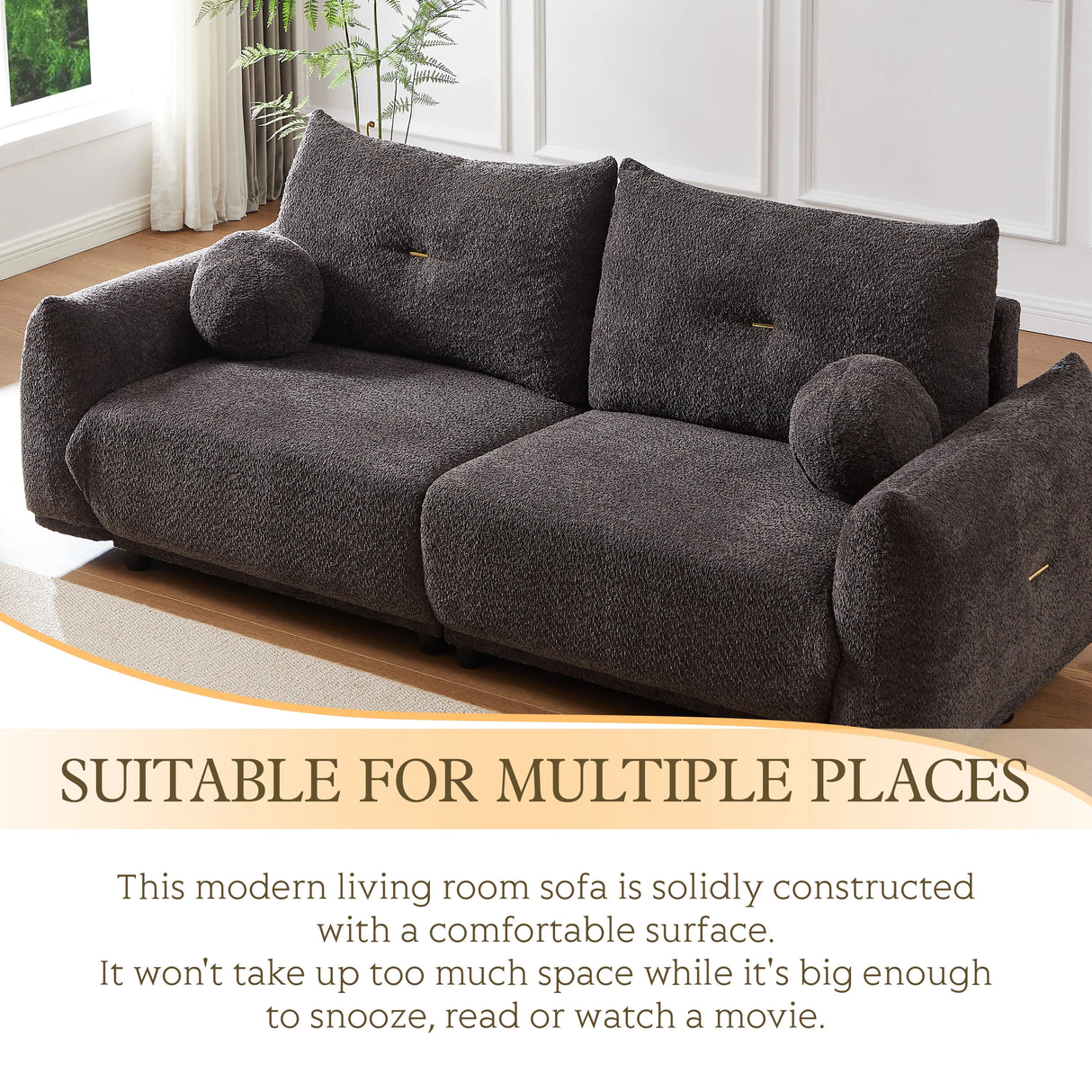 2 Piece Living Room Set with Throw Pillows - Gray - Furniture Home Direct
