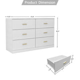Modern Drawer Dresser For Bedroom, Ample Storage Wide Chest Of Drawers - Furniture Home Direct