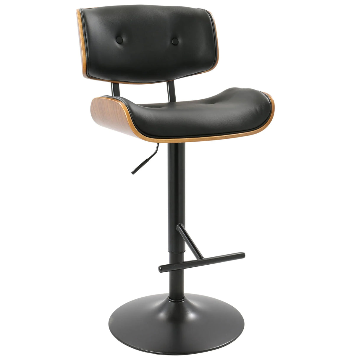 Lombardi - Mid Century Modern Adjustable Barstool - Furniture Home Direct