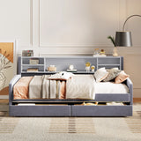 Luxurious Upholstered Platform Bed With Storage Drawers - Furniture Home Direct