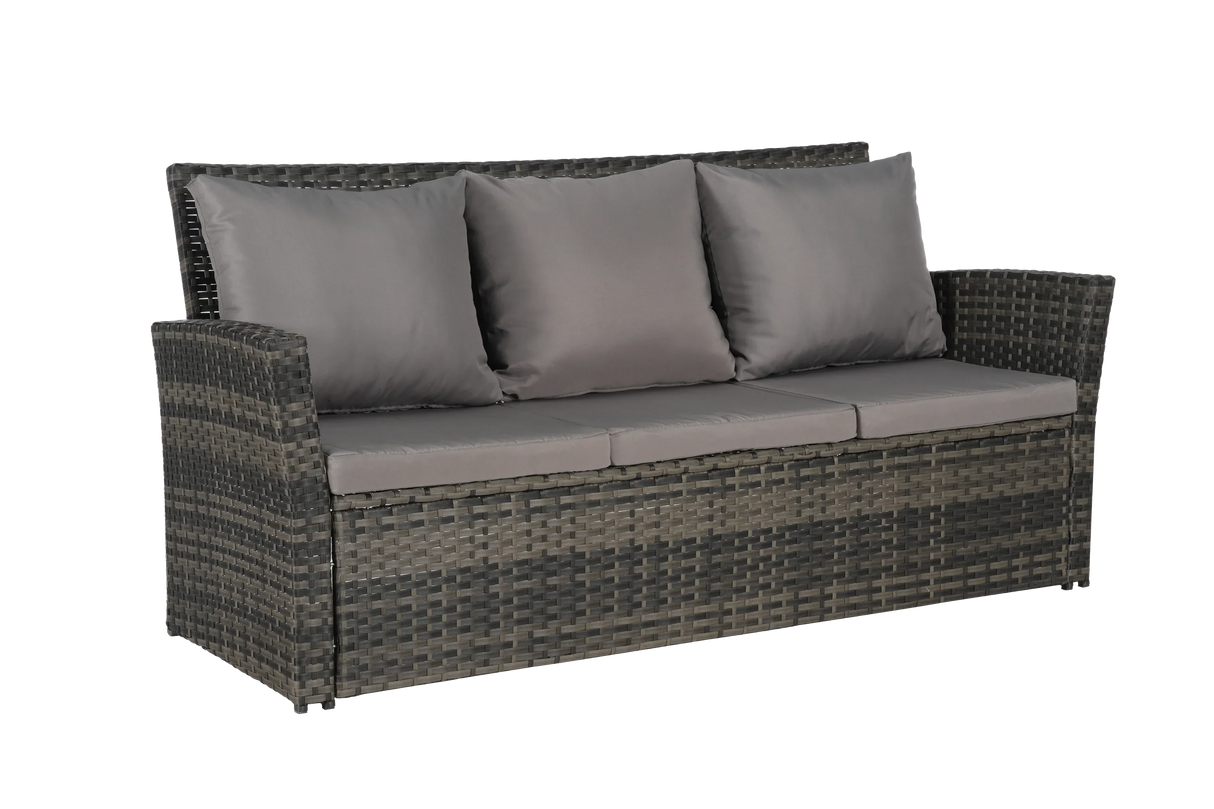 7 Piece Patio Set - Gray - Furniture Home Direct