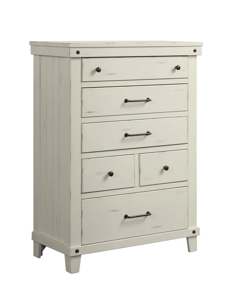 6 Drawer Chest - White - Furniture Home Direct