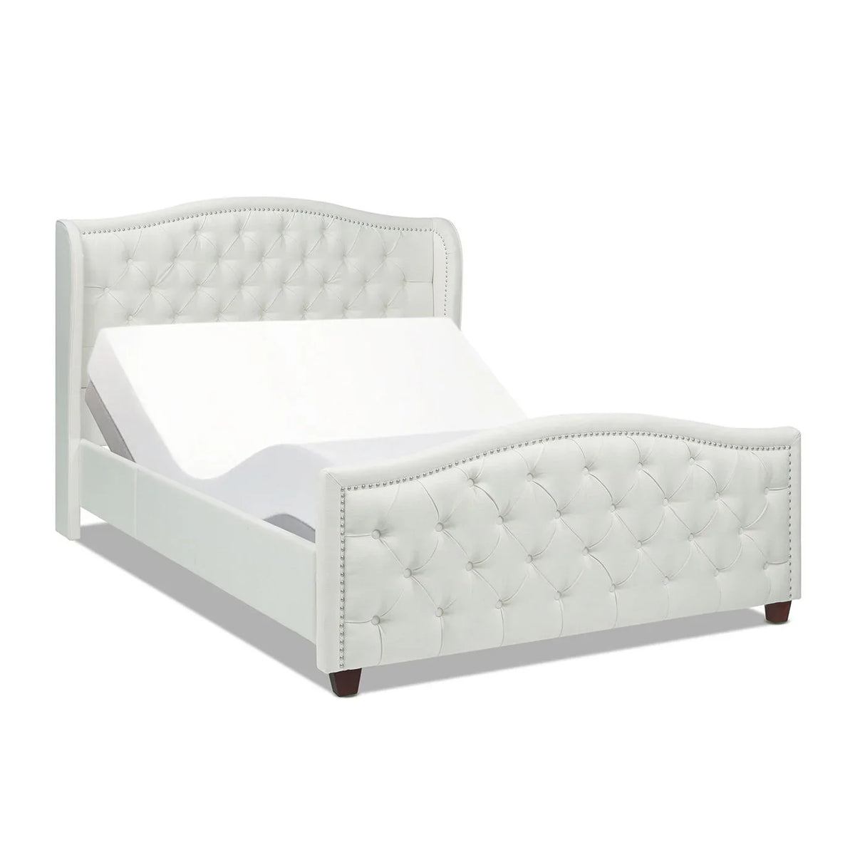 Fontana - Handcrafted Wingback Upholstered Platform Bed Frame - Furniture Home Direct