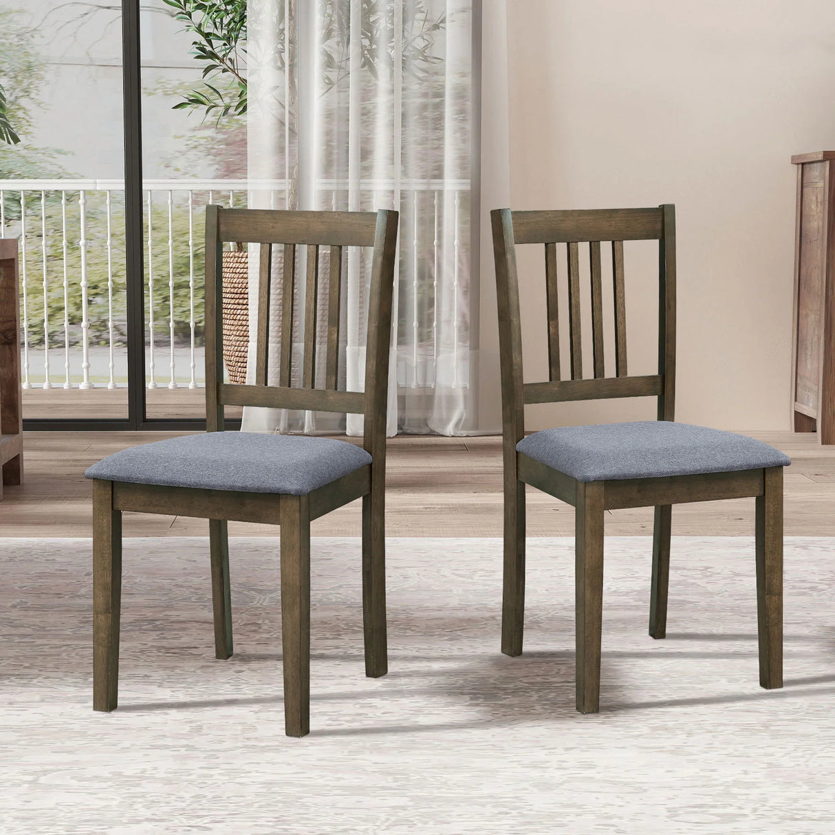 Mid Century Modern Square 5 Piece Dining Set - Furniture Home Direct
