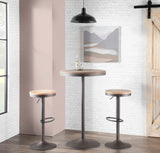 Dakota - Industrial Adjustable Bar / Dinette Table - Antique / Brown - Furniture Home Direct