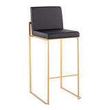 Fuji - Contemporary Design High Back Barstool (Set of 2) - Furniture Home Direct