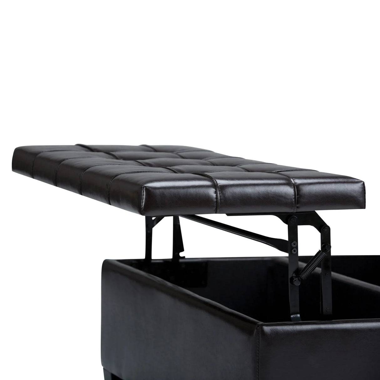 Harrison - Coffee Table Storage Ottoman - Tanners Brown - Furniture Home Direct