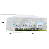 10X20' Outdoor Garden Gazebo Wedding Party Tent Canopy Marquee With Removable Sidewalls - Furniture Home Direct