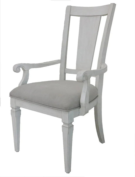Katia - Arm Chair (Set of 2) - Light Gray / White - Furniture Home Direct