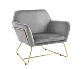 Keira - Velvet Accent Chair With Metal Base - Furniture Home Direct