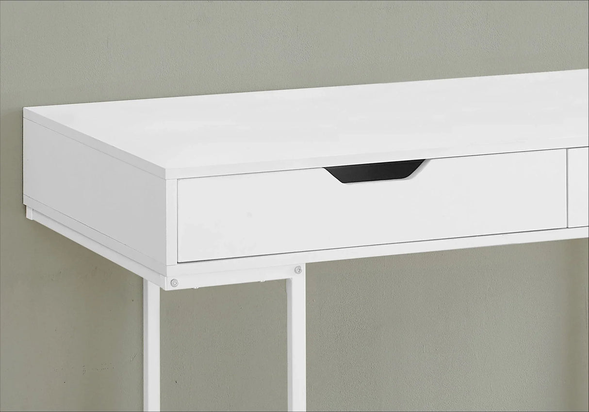 Computer Desk For Home Office, Storage Drawers, Marble Look Contemporary & Modern - Furniture Home Direct