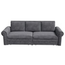3 In 1 Convertible Sleeper Sofa With Nailhead Trim & Rolled Arm - Furniture Home Direct