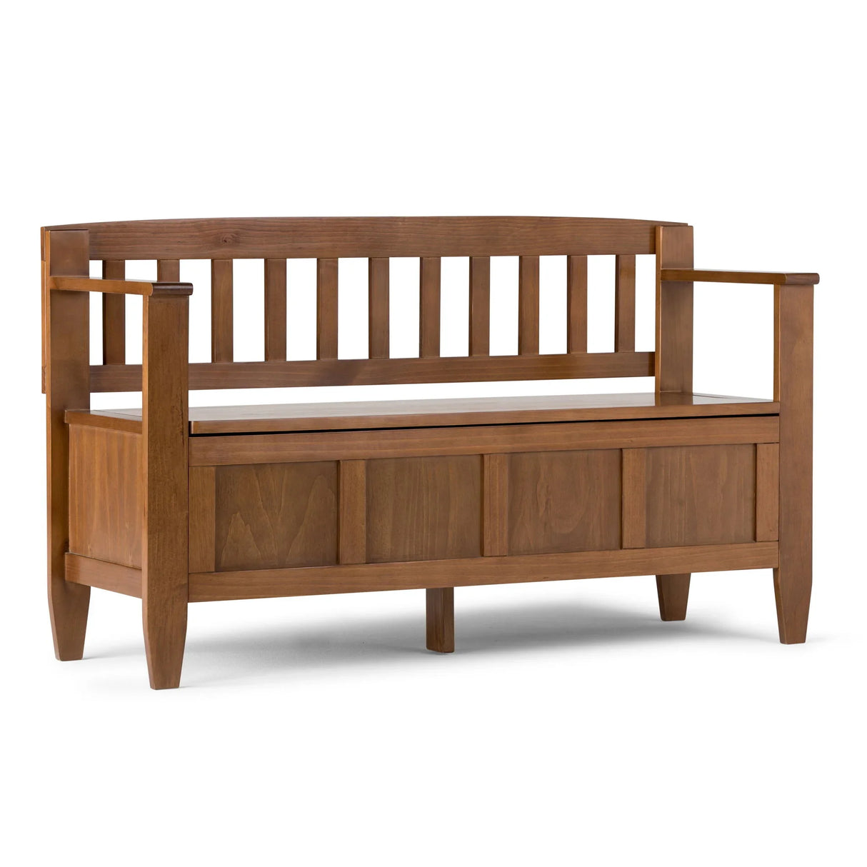 Brooklyn - Entryway Storage Bench - Medium Saddle Brown - Furniture Home Direct