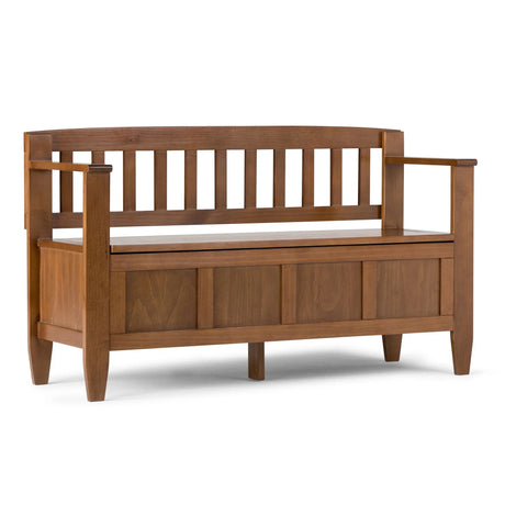 Brooklyn - Entryway Storage Bench - Medium Saddle Brown - Furniture Home Direct