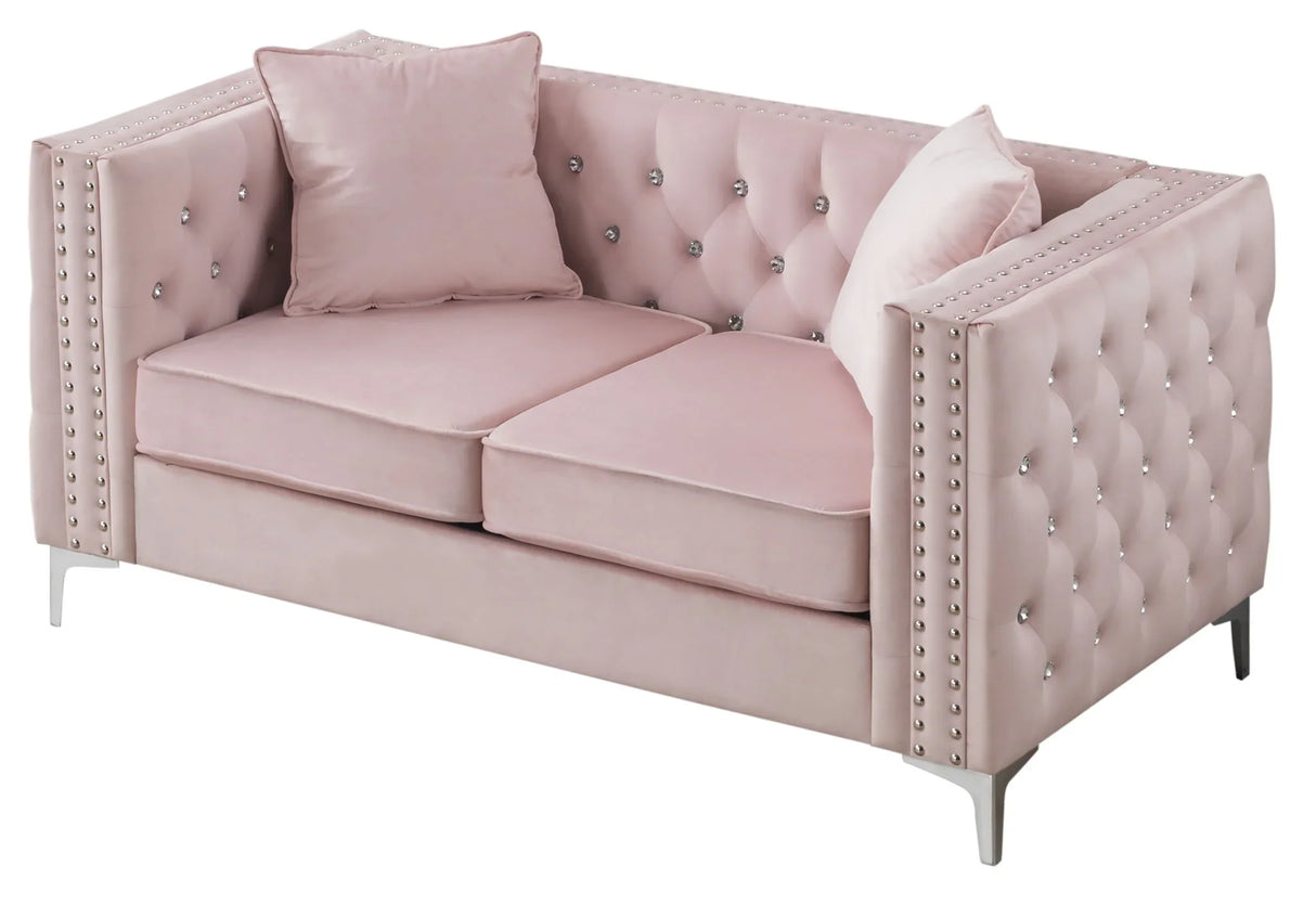 Elegant Track Arm Loveseat - Furniture Home Direct
