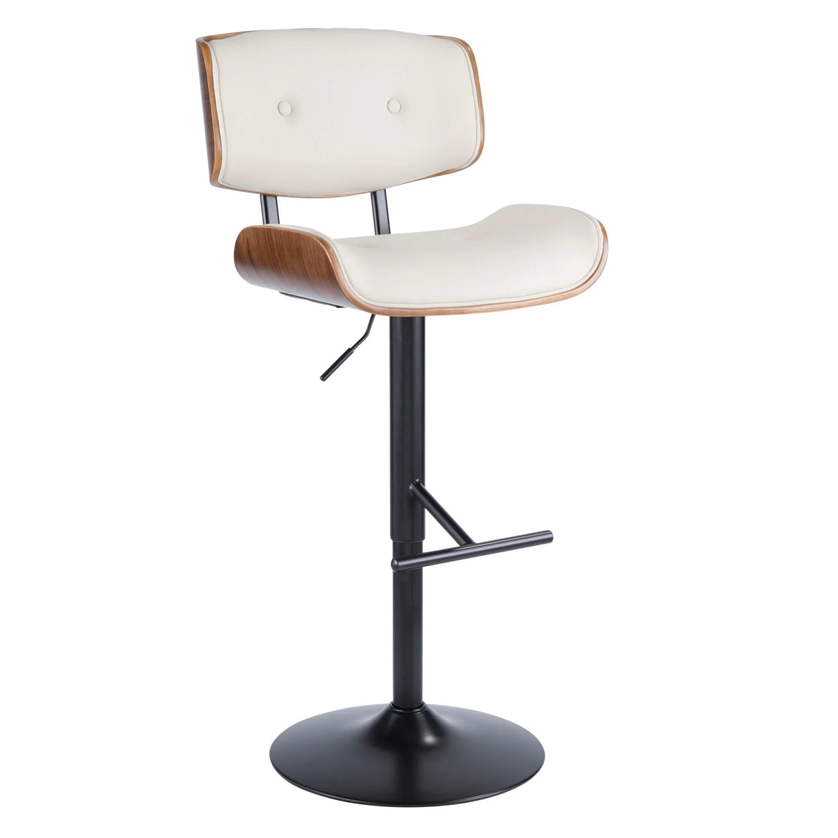 Lombardi - Mid Century Modern Adjustable Barstool - Furniture Home Direct