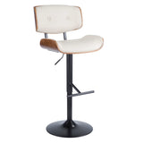 Lombardi - Mid Century Modern Adjustable Barstool - Furniture Home Direct