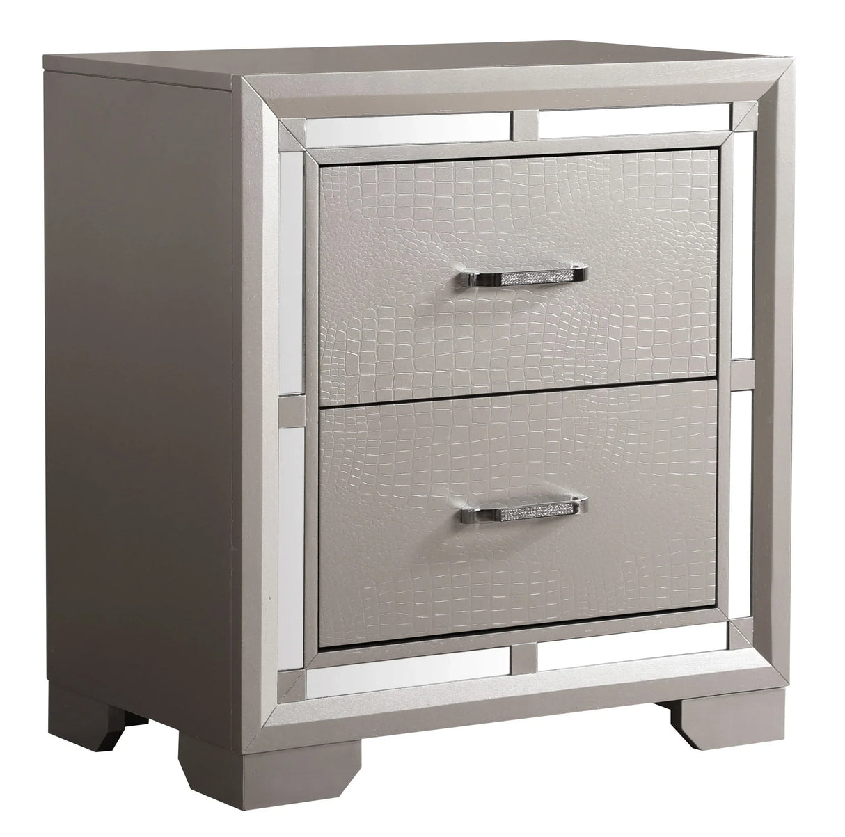 Alana - Nightstand - Silver Champagne - Furniture Home Direct