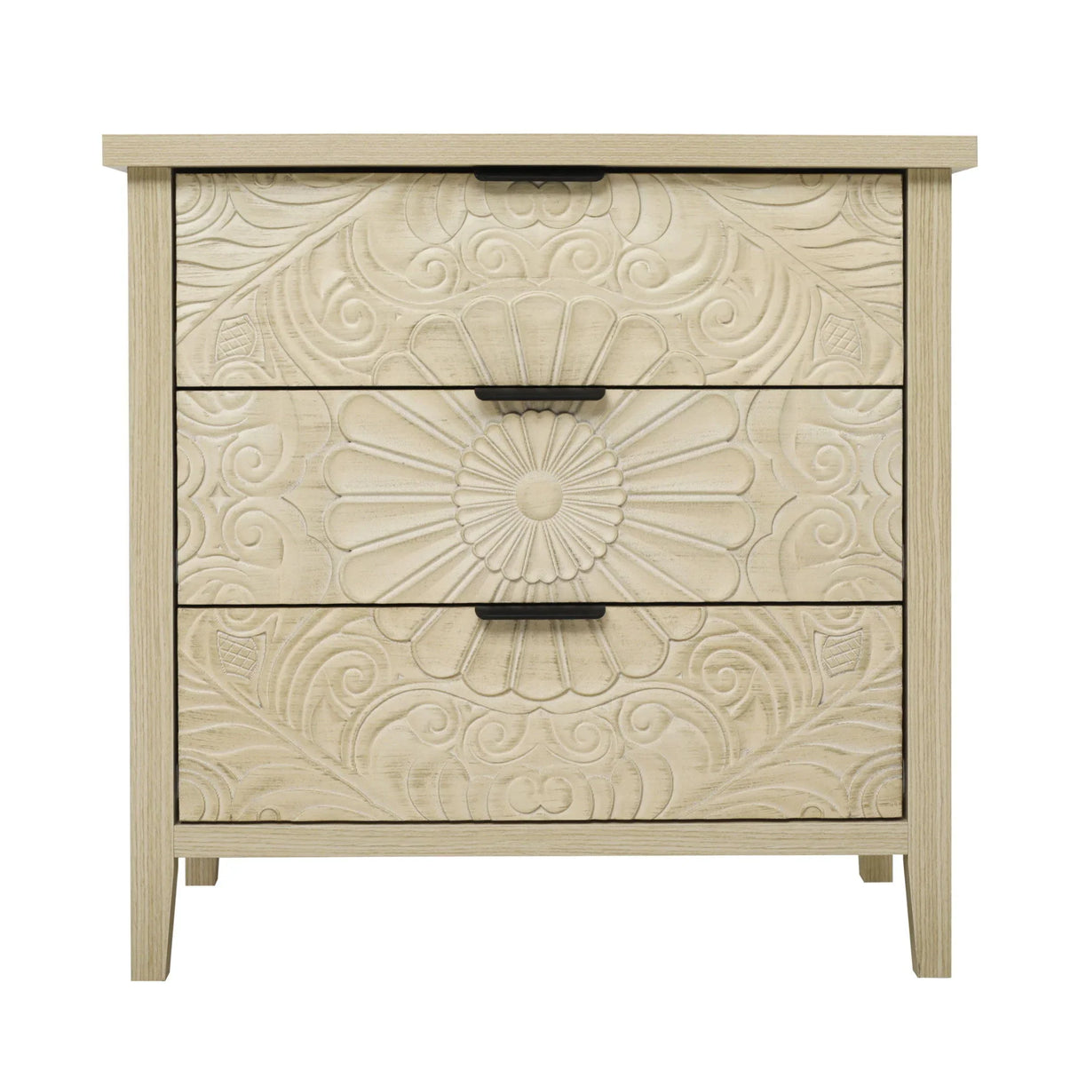 3 Drawer Cabinet, American Furniture, Suitable For Bedroom, Living Room, Study - Natural - Furniture Home Direct