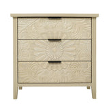 3 Drawer Cabinet, American Furniture, Suitable For Bedroom, Living Room, Study - Natural - Furniture Home Direct