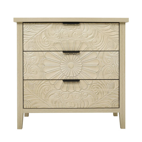 3 Drawer Cabinet, American Furniture, Suitable For Bedroom, Living Room, Study - Natural - Furniture Home Direct